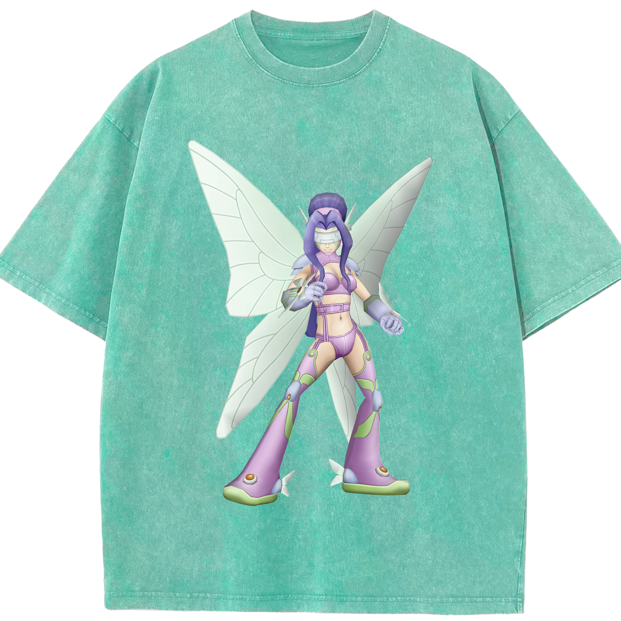 （画像用） Digimon デジタルモンスター/デジモン 綿100% ヴィンテージ風 半袖Tシャツ（フロントプリント）
